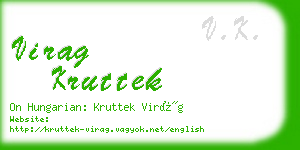 virag kruttek business card